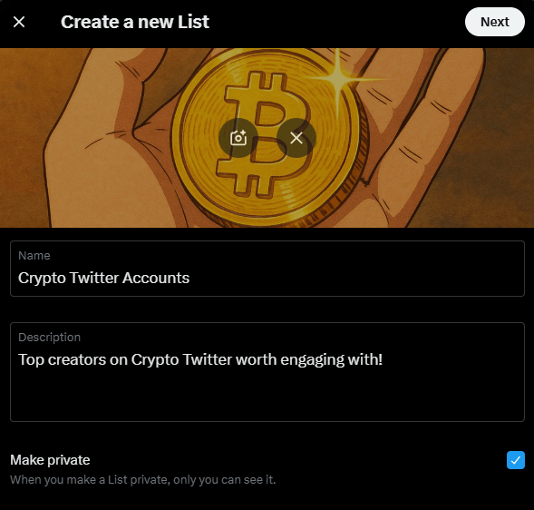 Creating a List on X in 2025
