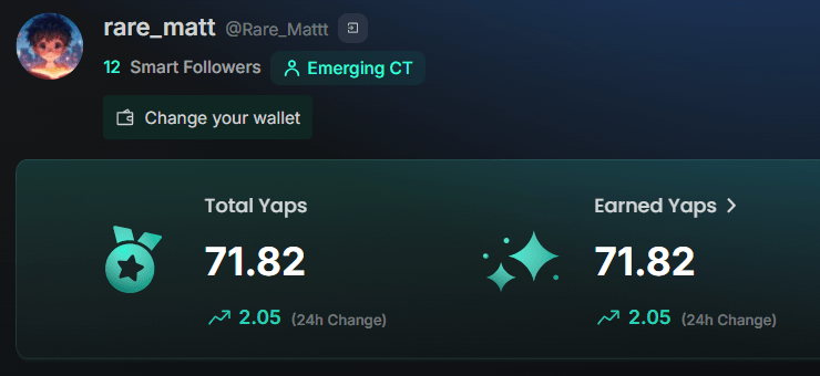 Kaito Yaps earned by @rare_mattt